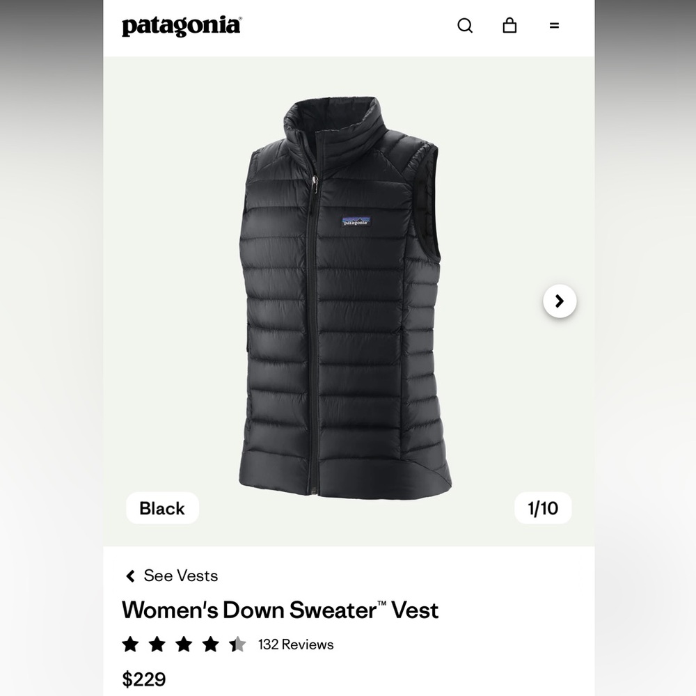 Patagonia Women's Down Sweater Vest